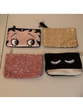 Lot of 4 Makeup Clutches